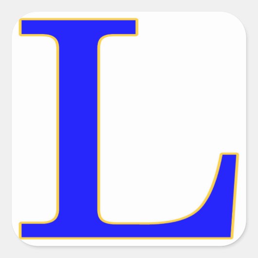 Blauwe letter L Sticker (Voorkant)