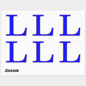 Blauwe letter L Sticker (Vel)