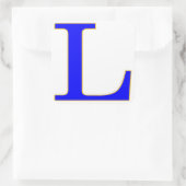 Blauwe letter L Sticker (Tas)
