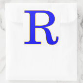 Blauwe letter R Sticker (Tas)