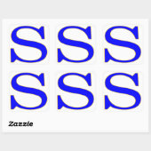 Blauwe letter S Sticker (Vel)