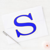 Blauwe letter S Sticker (Envelop)