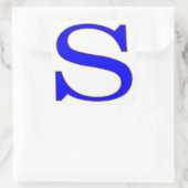 Blauwe letter S Sticker (Tas)