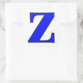 Blauwe letter Z Sticker (Tas)
