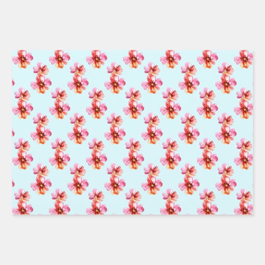 Blauwe Leuke Aap Gepersonaliseerde Gelukkige Verja Inpakpapier Vel (Voorkant 3)