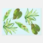 Blauwe Leuke Aap Gepersonaliseerde Gelukkige Verja Inpakpapier Vel (Voorkant 2)