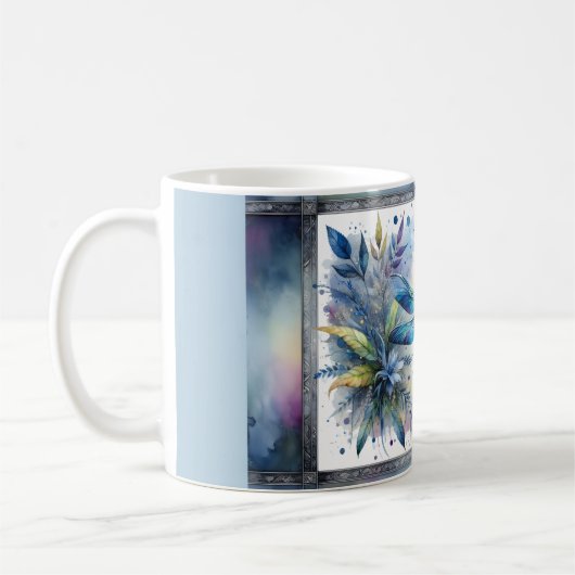 Blauwe Libel Botanische Aquarel Koffiemok (Links)