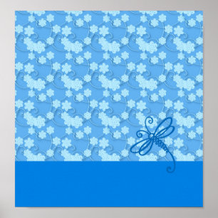 Blauwe Libel Poster
