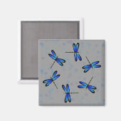 blauwe libellen II Magneet (Voorkant / Achterkant)