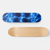 Blauwe lichtstralen skateboard (Horizontaal)