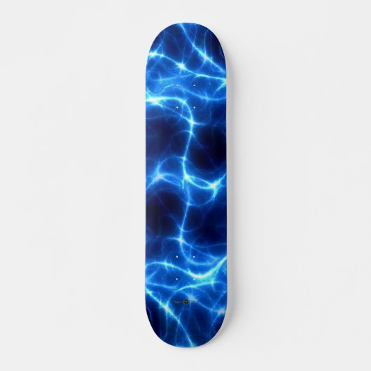Blauwe lichtstralen skateboard (Voorkant)