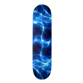 Blauwe lichtstralen skateboard