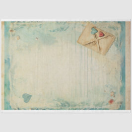 Blauwe Liefdesbrief  Ephemera No1 Tissuepapier