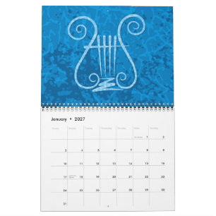 Blauwe Lier Achtergrond Kalender