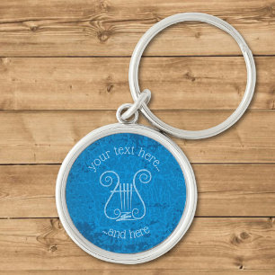 Blauwe Lier Achtergrond Sleutelhanger