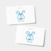 Blauwe Lier Badge (Voor- en achterkant)