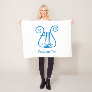 Blauwe Lier Fleece Deken