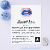 Blauwe liften, modellenbureau, modelagent flyer (Enkel)
