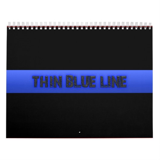 Blauwe lijn 3D van politie Kalender (Hoes)