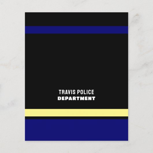 Blauwe lijn en Siren, aanwerving politiefunctionar Flyer (Achterkant)