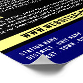 Blauwe lijn en Siren, aanwerving politiefunctionar Poster (Hoek)