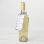 BLAUWE LIJN GEBREIDE lange garen Labels (Schuin)