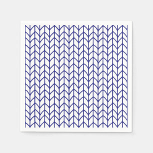 BLAUWE LIJN GEBREIDE standaard cocktail papier ser Servet