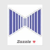 Blauwe Lijn Letter X Monogram Sticker (Vel)