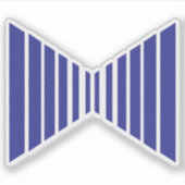 Blauwe Lijn Letter X Monogram Sticker (Voorkant)