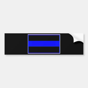 blauwe lijn van politie bumpersticker