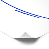 Blauwe lijnen 2, serie "Eenvoudige tags" Perfect Poster (Hoek)