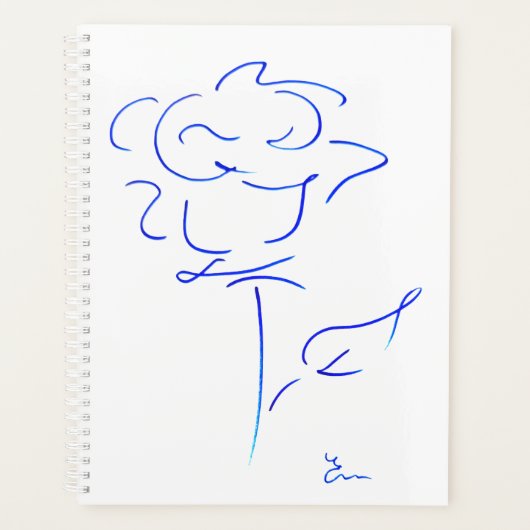 Blauwe lijnen 4 Schema Planner (Voorkant)