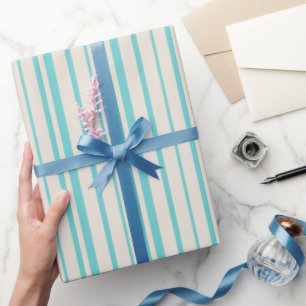 Blauwe lijnen cadeaupapier