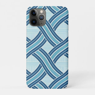 Blauwe lijnen patroon iPhone 11 pro hoesje