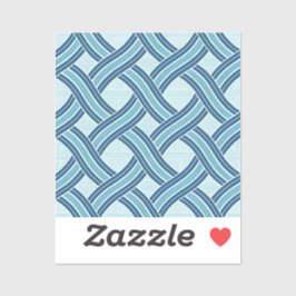 Blauwe lijnen patroon sticker