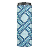 Blauwe Lijnen Patroon Thermosbeker (Achterkant)