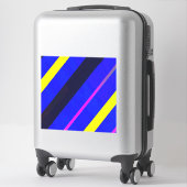 Blauwe lijnen sticker (Koffer)