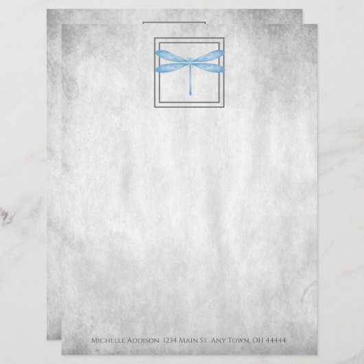 Blauwe likker - Aangepast papierblad (Voorkant / Achterkant)