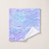 BLAUWE LILA MARBLE BATHROOM TOWEL SET BAD HANDDOEK (Wasdoekje)