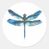 Blauwe limonade ronde sticker (Voorkant)