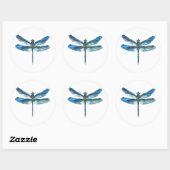 Blauwe limonade ronde sticker (Vel)