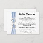 Blauwe Lint Diamant Oneindigheid Veiligheidsmaatre Informatiekaartje (Voorkant / Achterkant)