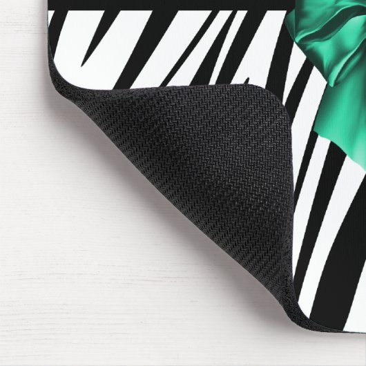 Blauwe lint met Zebra Muismat (Hoek)