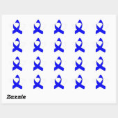 Blauwe linttekening ster sticker (Vel)