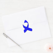 Blauwe linttekening ster sticker (Envelop)