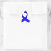 Blauwe linttekening ster sticker (Tas)