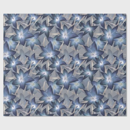 Blauwe lippen cadeaupapier (Vlak)