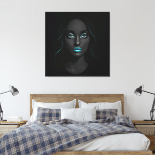 Blauwe lippen Canvas Print