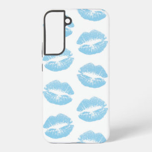 Blauwe Lippen, Lippenpatroon, Blauwe Lippenstift, Samsung Galaxy Hoesje
