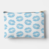 Blauwe lippen, patroon van lippen, blauwe lippenst etui (Achterkant)